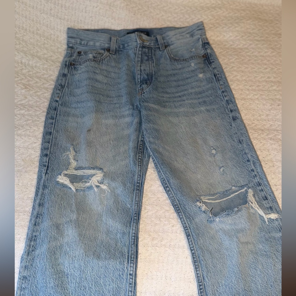 Aeropostale High Rise Baggy Light Blue Jeans